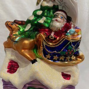 Christopher Radko Up On The Housetop Jr. Christmas Ornament